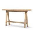 thumbnail image 6 of Hawthorne 60" Solid Reclaimed Elm Trestle Console Table Heritage Light Natural Brown, 6 of 9