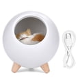 thumbnail image 1 of Lámpara de noche LED, mini lámpara de noche LED de escritorio linda casa de gatito luz de noche LED probada profesionalmente, 1 of 8
