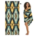 BZSMCE Soft Aztec Geometric Abstract Pattern For Beach Towel with Wind ...