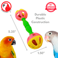 thumbnail image 2 of Bonka Bird Toys 2069 Pk2 Birdie Barbell Rattle Foot Talon Parrot Cage Toy Pet, 2 of 8