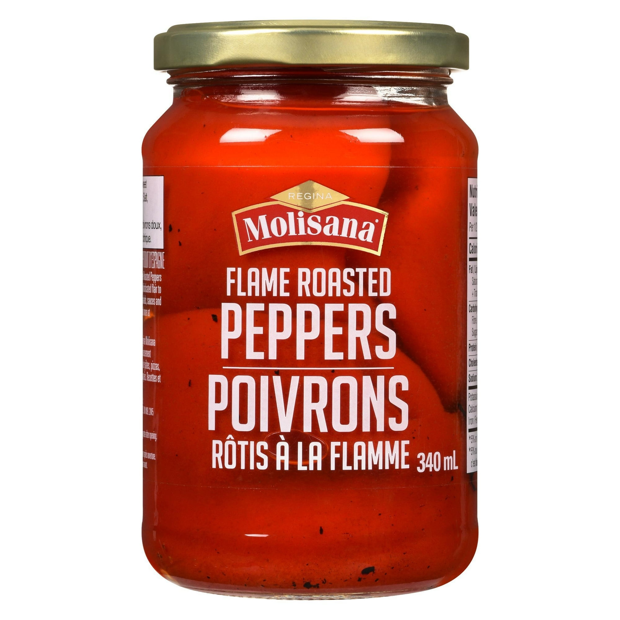 Poivrons rouges doux rôtis à la flamme Regina Molisana 340 ml