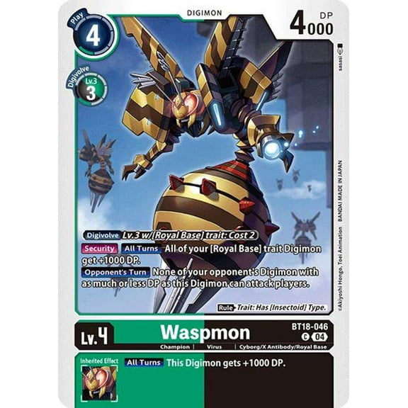 Digimon Release Special Booster 2.0 Common Waspmon BT18-046