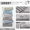 thumbnail image 3 of 4 Piece Bath Towel Set 35"x70"Oversized Bath Towel for Bathroom Ultra Soft Fluffy Extra Large Bath Sheet Luxury Premium Bathroom Towel Highly Absorbent Quick Dry Shower Towel for Hotel Spa,Green, 3 of 10