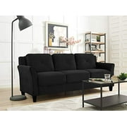 LifeStyle Solutions Collection Grayson Micro-Fabric Sofas, 80.3"x32"x32.68", Black