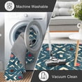 thumbnail image 3 of iOhouze Area Rug 3'x5' Washable Rugs Kitchen Rugs Ultra Soft Print Distressed Geometric Thin Bedroom Rug for Entryway Living Room, Teal, 3 of 7