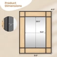 thumbnail image 3 of Gymax Rattan Wall Mirror Bohemian Rectangular Decorative Mirror w/Metal Frame, 3 of 10