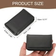thumbnail image 2 of Portatarjetas Uxcell, Estuche para Tarjetas de Negocio de Cuero PU, Portatarjetas de Nombre de Negocio con Cierre Magnético para Hombres y Mujeres, Negro, 2 of 6