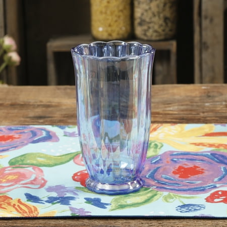The Pioneer Woman Luster Glaze 15 Oz. Pearlized Blue Tumbler