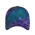 thumbnail image 2 of Naloa Original Classic Low Profile Hat Men Women Baseball Cap Dad Hat Adjustable Unconstructed Purple and Green Glitter Print Cap, 2 of 9