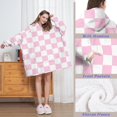 thumbnail image 5 of Comfy Wearable Blanket Hoodie for Women Men Adult, Oversized Sherpa Fleece Sweatshirt Blanket with hood and Pocket, 5 of 6