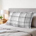 thumbnail image 6 of Pillow Covers 18x18 Set of 2, Black White Check Square Throw Pillow Covers for Couch/Sofa/Living Room, Farmhouse Line Buffalo Plaid Decorative Soft Pillowcases for Couch Throw Pillows, 6 of 9