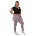 thumbnail image 3 of Plus Size Soft Brushed Fleece Lined Sweatpants - Lavender Space Dye, 3 of 9