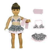Doll Clothes - Bikini Swimsuit Set Fits American Girl Doll & 18 inch Dolls