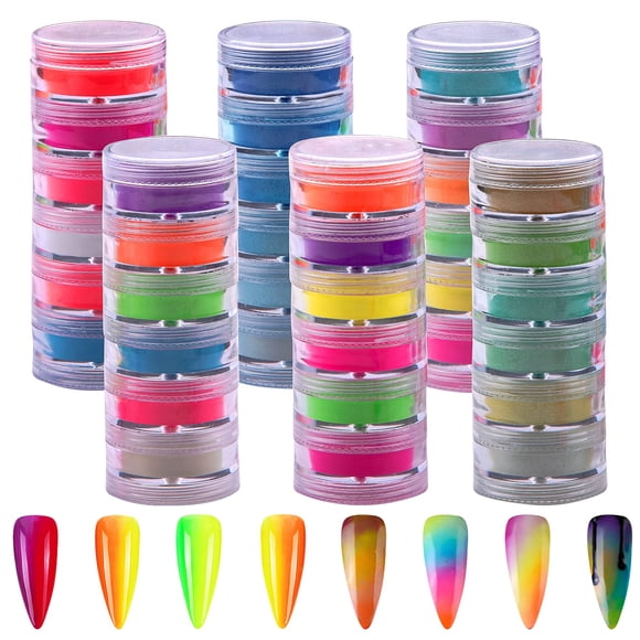 Pigmento de uñas en polvo Duufin, 36 colores, para uñas y manualidades