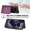 thumbnail image 3 of ELEHOLD Case for Google Pixel 8 Pro,Business PU Leather Stand Case with Card Holder & Ring Holder,Deeppurple, 3 of 8