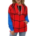 thumbnail image 4 of Red Spider Web Black Cartoon Men's Women Vintage 3D Hooded Sweatshirt - All-Season Loose Fit Streetwear, 4 of 6