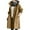 Khaki, variant on Baberdicy Women's Mid-Length Trench Coat, Elegant Waist Tie Casual Windbreaker Jacket , Belted Trench Coat, Mid-Length Windbreaker, Casual Fall Jacket Blue L