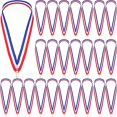 thumbnail image 1 of BEMS-25 Medallas rojas, blancas y azules, premios de cinta, cinta para el cuello, 1 of 5