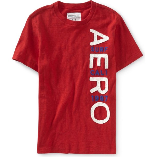 Camiseta adornada Aeropostale Surf Cali para hombre roja extragrande