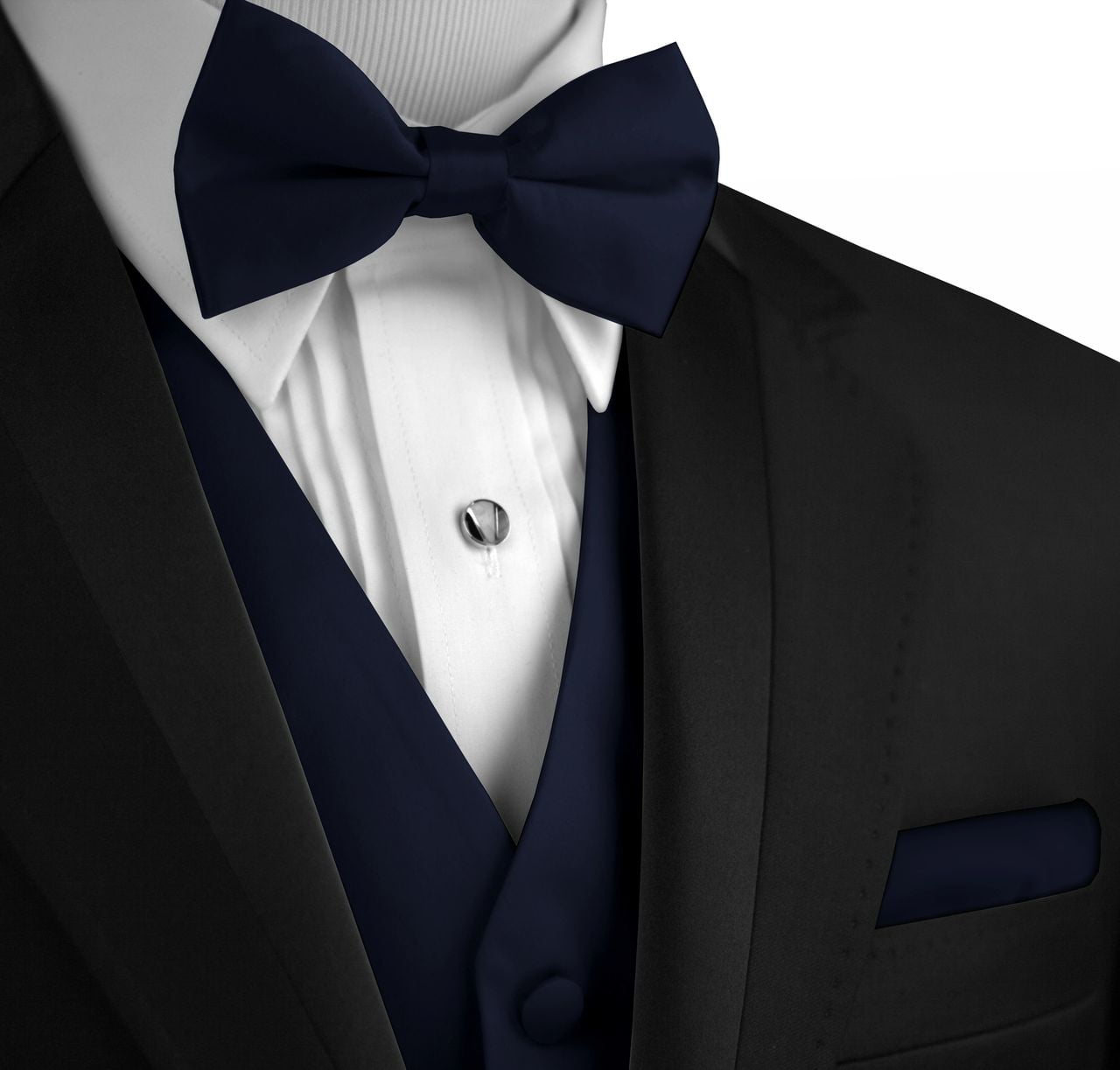 BEST TUXEDO, Mens Formal, Prom, Wedding, Homecoming, Tuxedo Vest, Bow-Tie  & Hankie Set for Prom, Wedding, Cruise in Navy Blue - 4XL - Walmart.com