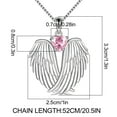 thumbnail image 3 of Euaioeiu Clearance Angel Wings Cubic Zirconia CZ Fashion Pendant Necklace for Women, 3 of 6