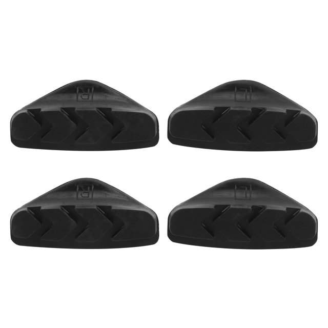 pares/4 piezas de zapatas de freno de goma para bicicleta de carretera (negras)