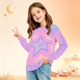 thumbnail image 3 of Abcomgle Long Sleeve Shirts for Girls 7-8 Crewneck Winter T Shirts for Girls Casual Basic Top for Girls Trendy Stars Graphic Blouses for Girls with Pocket, 3 of 5
