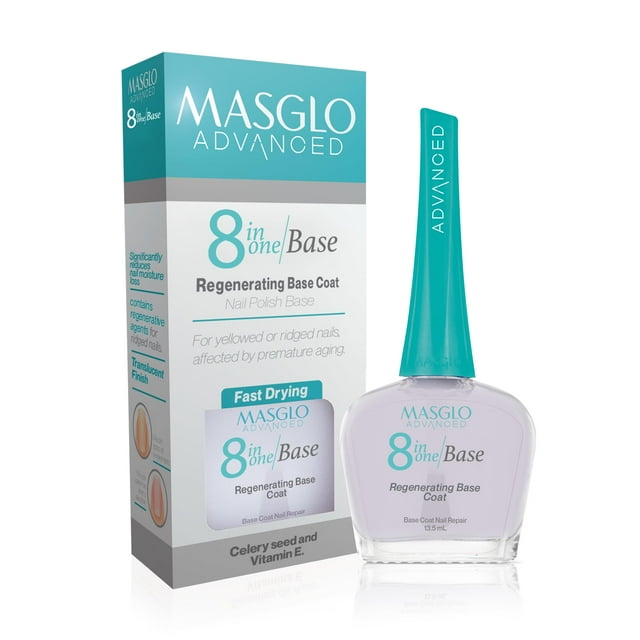 Tratamiento antienvejecimiento 8 en 1 con base regeneradora de uñas MASGLO