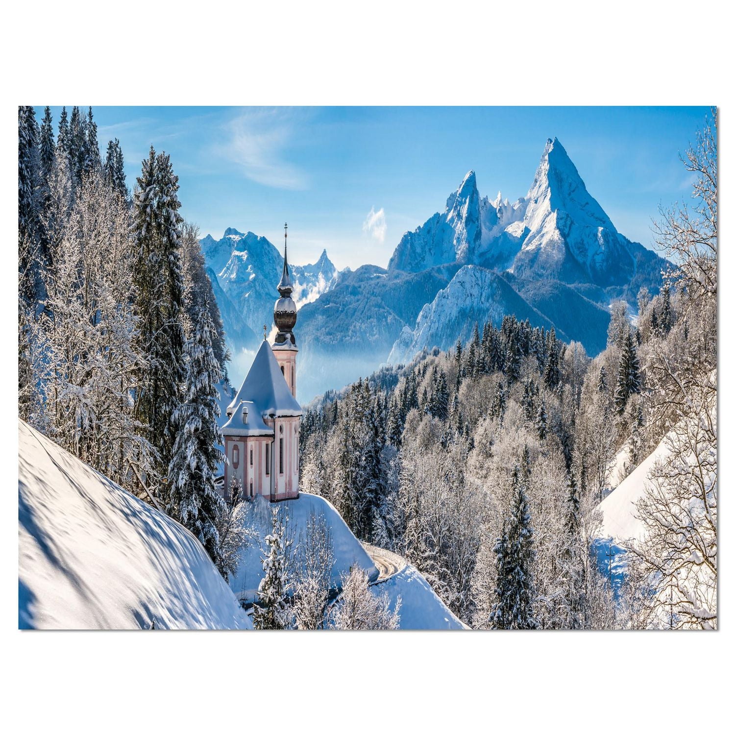 Designart Winter in the Bavarian Alps Canvas Wall Art