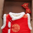 thumbnail image 6 of URMAGIC Girl Vest Coat Fleece Quilted Chinese New Year Kids Outfits Traditional Tang Tank Tops 1-7 Years, 6 of 11