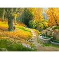 thumbnail image 2 of Galasso, Adriano 18x15 Black Ornate Wood Framed with Double Matting Museum Art Print Titled - Ristoro sul sentiero, 2 of 4