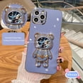 thumbnail image 2 of Funda De Oso Purpurina Para Motorola Moto G60 G50 5G G30 G20 G10 E20 E7 Con Qiucksand Space Shinning Star Bear Soporte Para Teléfono Gao Jiahui unisex, 2 of 2