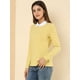 thumbnail image 2 of Disfraz de Halloween para mujer Allegra K blusa a rayas en contraste Peter Pan Amarillo L, 2 of 6