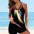 thumbnail image 2 of Tankini Swimsuits for Women Retro Bathing Suits Two Pieces Modest Swimming Wear Sports Tank Tops with Boyshorts, 2 of 9