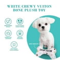 thumbnail image 4 of Haute Diggity Dog Chewy Vuiton White Bone, Plush Designer Dog Toys with Interactive Squeaker, Stimulating Pet Enrichment, Machine-Washable & Safe Materials for All Breeds, Size Large, 4 of 6