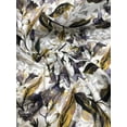 thumbnail image 3 of Decora Furnishings Soft Velvet Fabric Floral Design Digitally Printed Material for Upholstery, Window Treatments Cushion Dining Chair Craft Width 54 inches Fabric by The Yard - Orange with Blue, 3 of 8