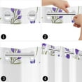 thumbnail image 5 of MIZHONA Purple Shower Curtain with Snap in Liner,Lavender Floral No Hook Waterproof Bath Curtain,71"× 83", 5 of 6