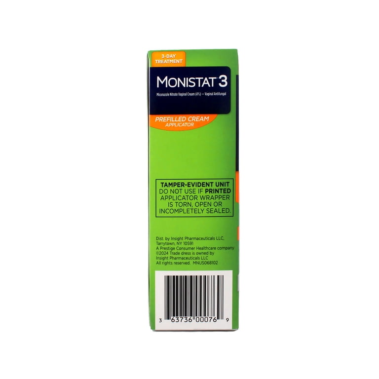 Monistat 3 Vaginal Antifungal Cream Prefilled 5gm Applicators 3 in