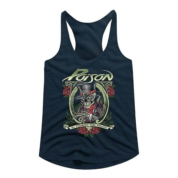 Poison In Poison We Trust Midnight Navy Women's Racerback Tank Top Xl