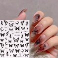 thumbnail image 3 of 20 Sheets Butterfly Nail Stickers Nail Accessories for Nail Art Decorations Supplies, Multiple Colors, 10.5*8cm-Style:Style 2;, 3 of 5