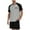 Black, variant on AnuYalue 2 Pcs Pj Set for Men Summer Casual Crewneck Tees and Shorts Color Block Pajamas Set Comfy Sleepwear