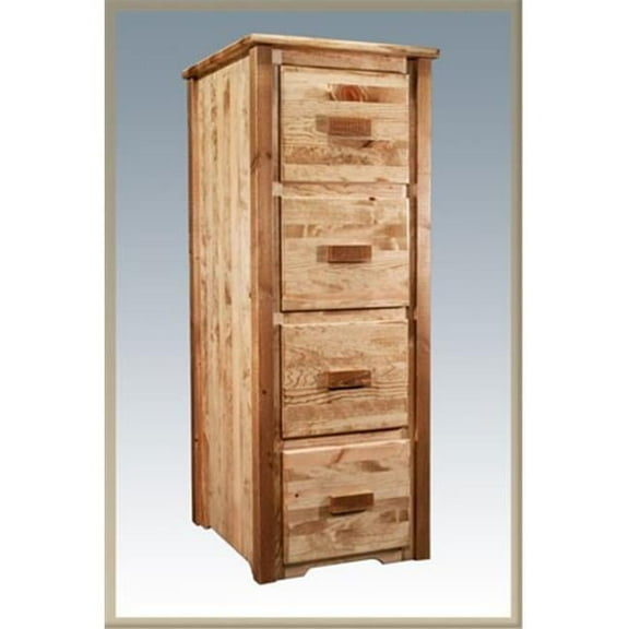 Homestead Collection File Cabinet, 4-Drawers Stained and Lacquered
