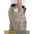 thumbnail image 3 of MANSDOUR Men's Flex Tactical Pants Lightweight Cotton Stretch Outdoor Hiking EDC Work Cargo Pants, 3 of 8