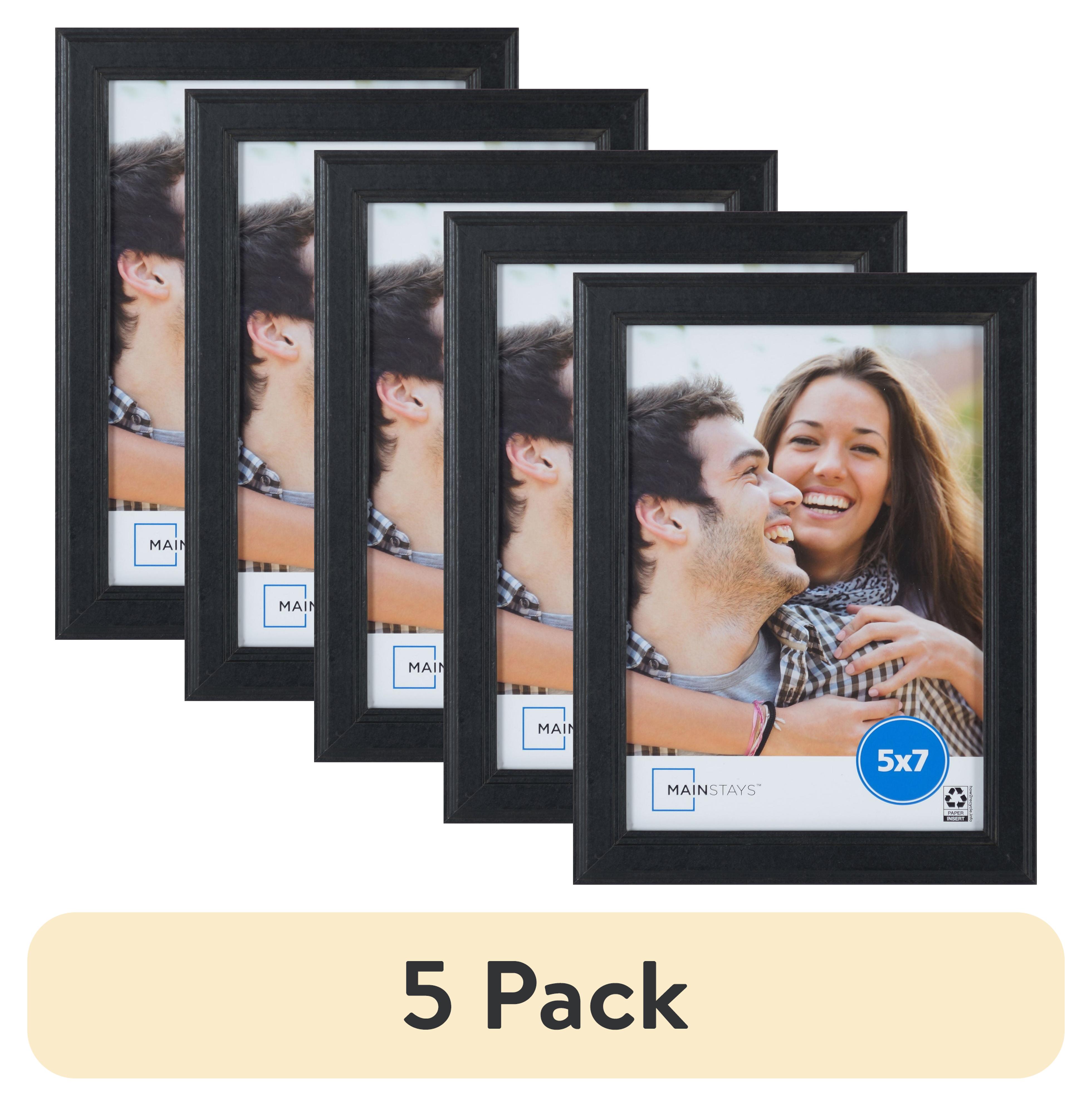 Mainstays Step Picture Frame, 5x7, Black, Set of 5 photo 1