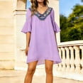 thumbnail image 2 of Vestido de Manga Ruffle Polka Chiffon Manga Larga Casual Cómodo Y Elegante para las Mujeres Primavera Verano Uso Diario, 2 of 5