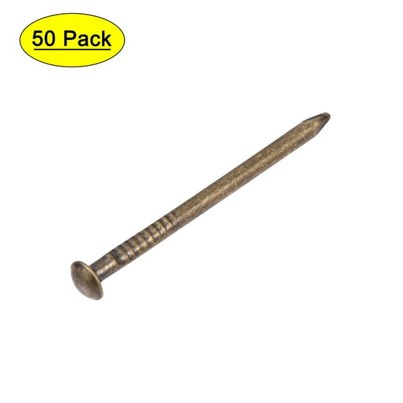 1.2x20mm Small Tiny Nails Brass Bronze Tone 50 Pack