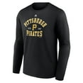thumbnail image 2 of Men's Majestic Black Pittsburgh Pirates High Praise Long Sleeve T-Shirt, 2 of 3