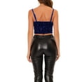 thumbnail image 3 of INSPIRE CHIC Women's Sequin Velvet Spaghetti Strap Club Party Crop Cami Top, 3 of 6