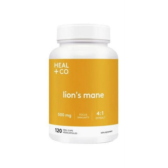 Heal + Co. - Crinière de Lion (4:1 Extrait) 500mg, 120 Capsules