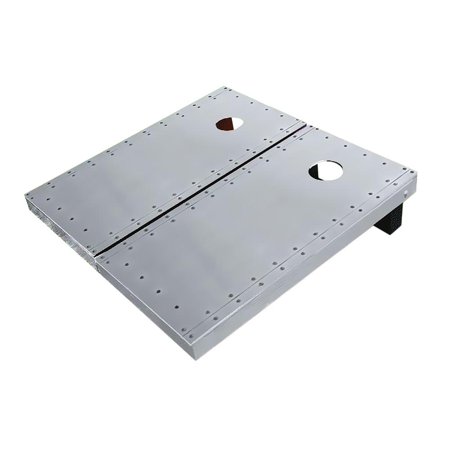 Skip's Garage Plane Rivet Solid Wood Cornhole Board Set